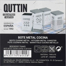 Barattolo in Metallo Quttin COFFEE (12 Unità)