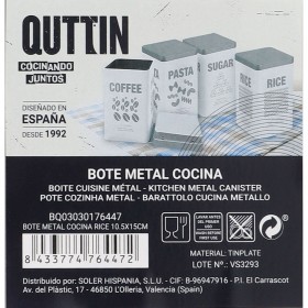 Barattolo in Metallo Quttin RICE (12 Unità)
