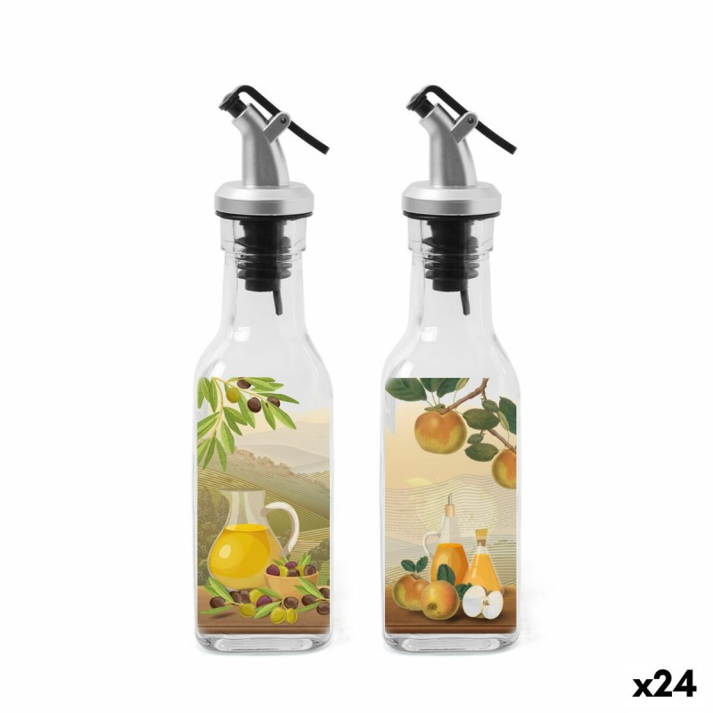 Set per Condire Anna Trasparente Argentato Vetro ABS 170 ml 5 x 5 x 20 cm 2 Pezzi (24 Unità)