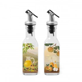Set per Condire Anna Trasparente Argentato Vetro ABS 170 ml 5 x 5 x 20 cm 2 Pezzi (24 Unità)