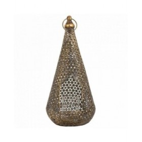 Portacandele Alexandra House Living Oro Vetro Ferro 19 x 43 x 19 cm