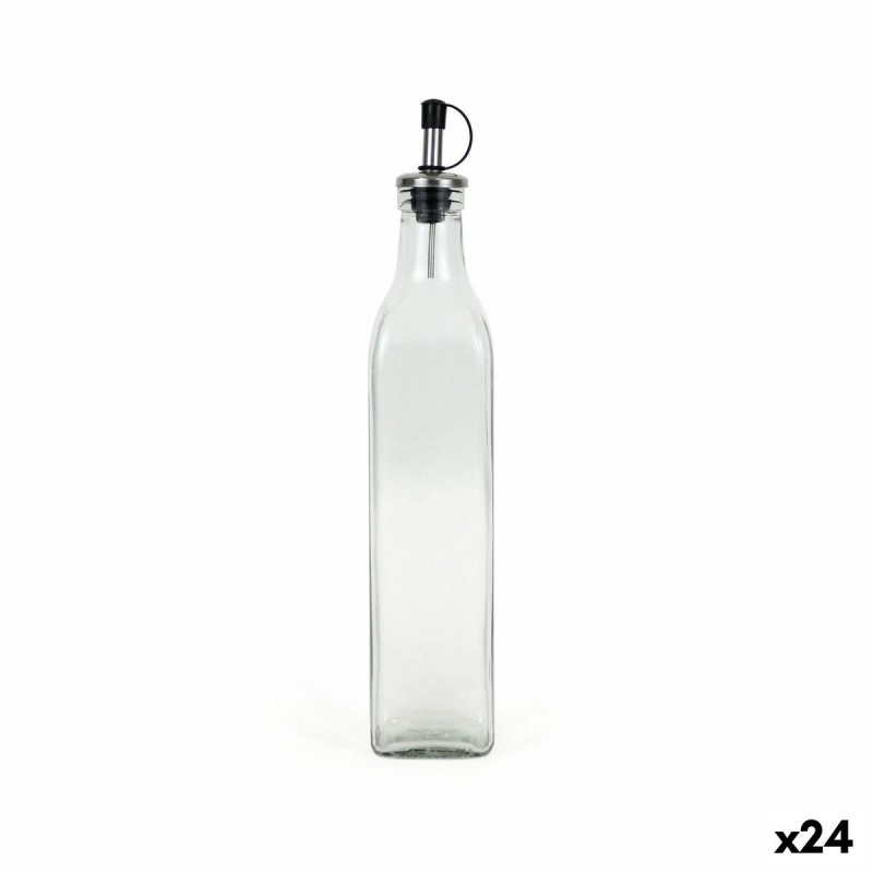 Oliera Anna Trasparente Argentato Vetro 0,5 L (24 Unità)
