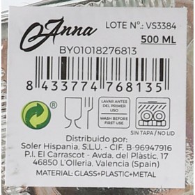 Oliera Anna Trasparente Argentato Vetro 0,5 L (24 Unità)