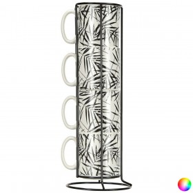 Set di 4 Tazze Mug Secret de Gourmet Con supporto Porcellana