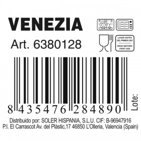 Piatto da pranzo La Mediterránea Venezia Vetro Ø 28 cm (6 Unità)