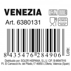 Piatto da pranzo La Mediterránea Venezia Vetro Ø 31 cm (6 Unità)