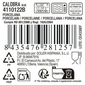 Teglia da Cucina La Mediterránea Calobra Azzurro 34,1 x 20,7 cm (12 Unità)