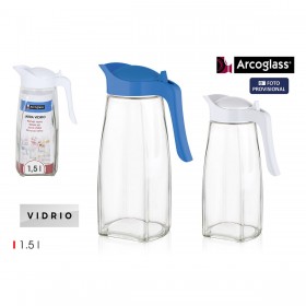 Boccale con Coperchio e Dosatore Arcoglass Vetro 1,5 L (6 Unità)