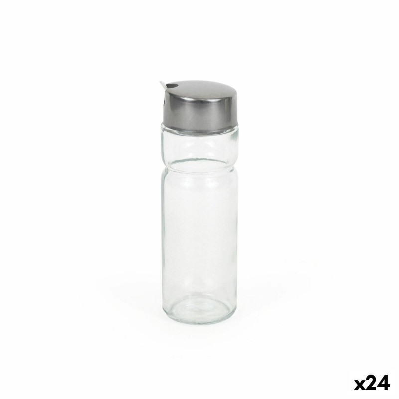 Oliera Quttin Trasparente Argentato Vetro 0,2 L 5 x 5 x 15 cm (24 Unità)