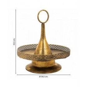 Centrotavola Alexandra House Living Oro Ferro 39 x 43 x 39 cm