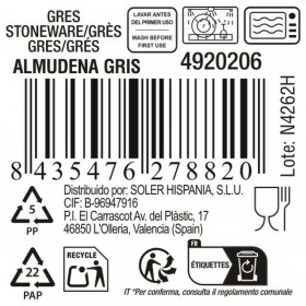 Ciotola La Mediterránea Almudena Grigio Ø 13,5 cm (24 Unità)