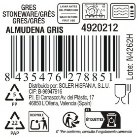 Tazza Mug La Mediterránea Almudena Grigio 330 ml (36 Unità)