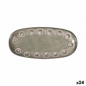 Teglia da Cucina La Mediterránea Almudena Grigio Ovale 25 x 12 x 2,2 cm (24 Unità)
