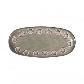 Teglia da Cucina La Mediterránea Almudena Grigio Ovale 25 x 12 x 2,2 cm (24 Unità)