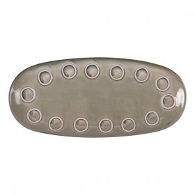 Teglia da Cucina La Mediterránea Almudena Grigio Ovale 33 x 14,8 x 2,7 cm (12 Unità)