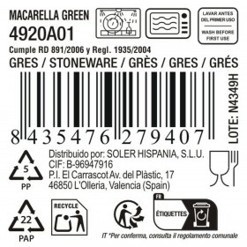 Teglia da Cucina La Mediterránea Macarella green (18 Unità)