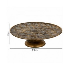 Centrotavola Alexandra House Living Oro Ferro 48 x 15 x 48 cm