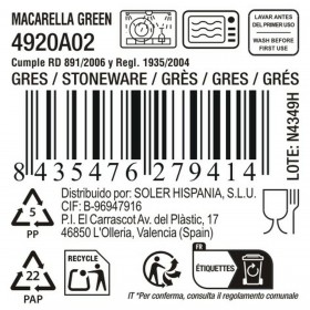 Piatto da pranzo La Mediterránea Macarella green Ø 26,5 cm (12 Unità)