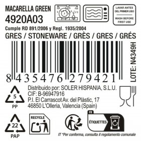 Piatto da pranzo La Mediterránea Macarella green Ø 20,5 cm (24 Unità)