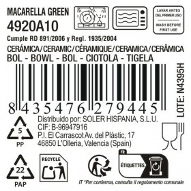 Ciotola La Mediterránea Macarella green Ø 18 cm 1,3 L (16 Unità)