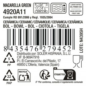 Ciotola La Mediterránea Macarella green Ø 15,3 cm 900 ml (24 Unità)