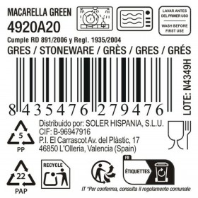 Teglia da Cucina La Mediterránea Macarella green Ovale 25 x 12 x 2,2 cm (24 Unità)