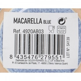 Piatto da pranzo La Mediterránea Macarella blue Ø 20,5 cm (24 Unità)