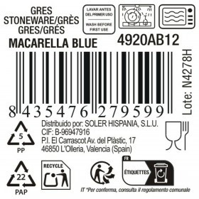 Ciotola La Mediterránea Macarella blue Ø 14 cm 650 ml (24 Unità)