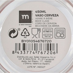 Bicchieri da Birra La Mediterránea 0,45 L (24 Unità)
