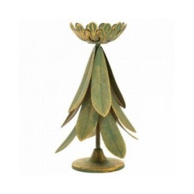 Candelabro Alexandra House Living Oro Ferro 21 x 31 x 21 cm Piume