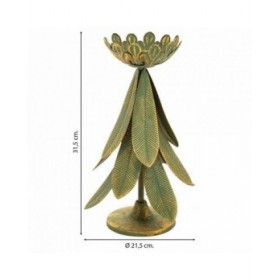 Candelabro Alexandra House Living Oro Ferro 21 x 31 x 21 cm Piume