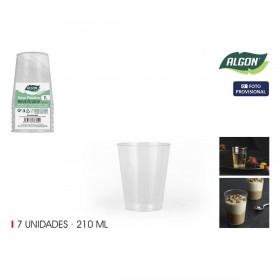 Set di Bicchieri Algon Plastica 210 ml 7 Pezzi (24 Unità)
