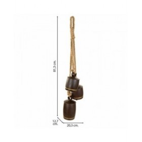 Campana Alexandra House Living Marrone Corda Ferro 12 x 81 x 20 cm