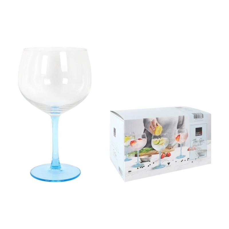Set di Bicchieri da Gin Tonic Inde Azzurro 650 ml 9 x 11 x 19 cm