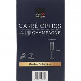 Calice da champagne Inde Carre optics 6 Pezzi