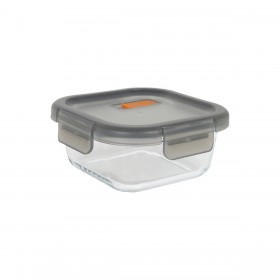 Porta pranzo Ermetico MasterChef Grigio Trasparente Quadrato 1,1 L (6 Unità)