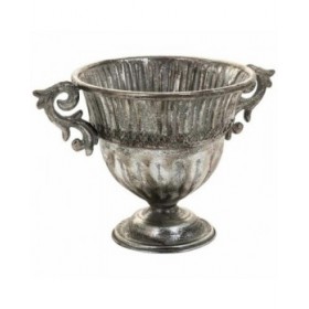 Vaso Alexandra House Living Argentato Ferro 24 x 22 x 36 cm