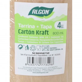 Set di piatti Algon 800 ml 4 Pezzi (12 Unità)