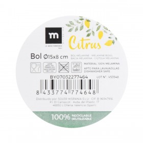 Ciotola per Aperitivi La Mediterránea Limone 15 x 8 cm (24 Unità)