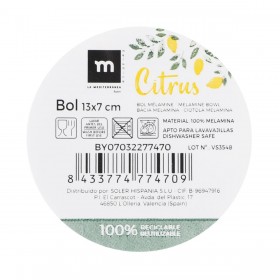Ciotola per Aperitivi La Mediterránea Limone 13 x 13 x 7 cm (24 Unità)