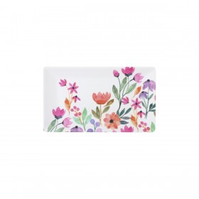 Vassoio per aperitivi La Mediterránea Fiori 25 x 15 x 2 cm (12 Unità)