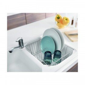 Scolapiatti da Lavandino Metaltex Grigio (35 x 30 x 11 cm)