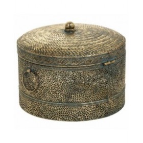 Set di Scatole Decorative Alexandra House Living Dorato Ferro 24 x 25 x 19 cm 18,5 x 18,5 x 15 cm 2 Pezzi