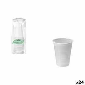 Set di Bicchieri Algon Bianco 220 ml 25 Pezzi (24 Unità)