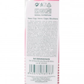 Set di Bicchieri Algon Rosa 450 ml 10 Pezzi (18 Unità)