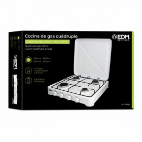 Cucina a Gas EDM 07422 Bianco 1500 W