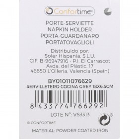 Portatovagliolo Confortime 18 x 18 x 6,5 cm (12 Unità)