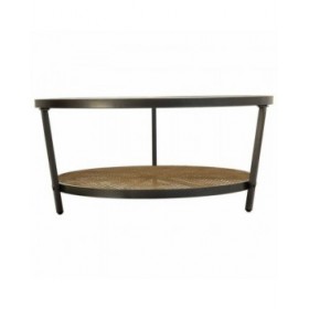 Tavolino da Caffè Alexandra House Living Marrone Vetro Ferro 91 x 41 x 91 cm