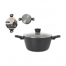 Casseruola con coperchio MasterChef 24 cm (4 Unità)