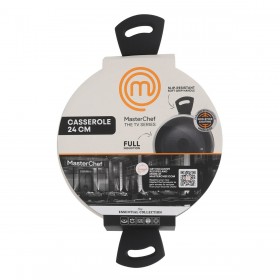 Casseruola con coperchio MasterChef 24 cm (4 Unità)